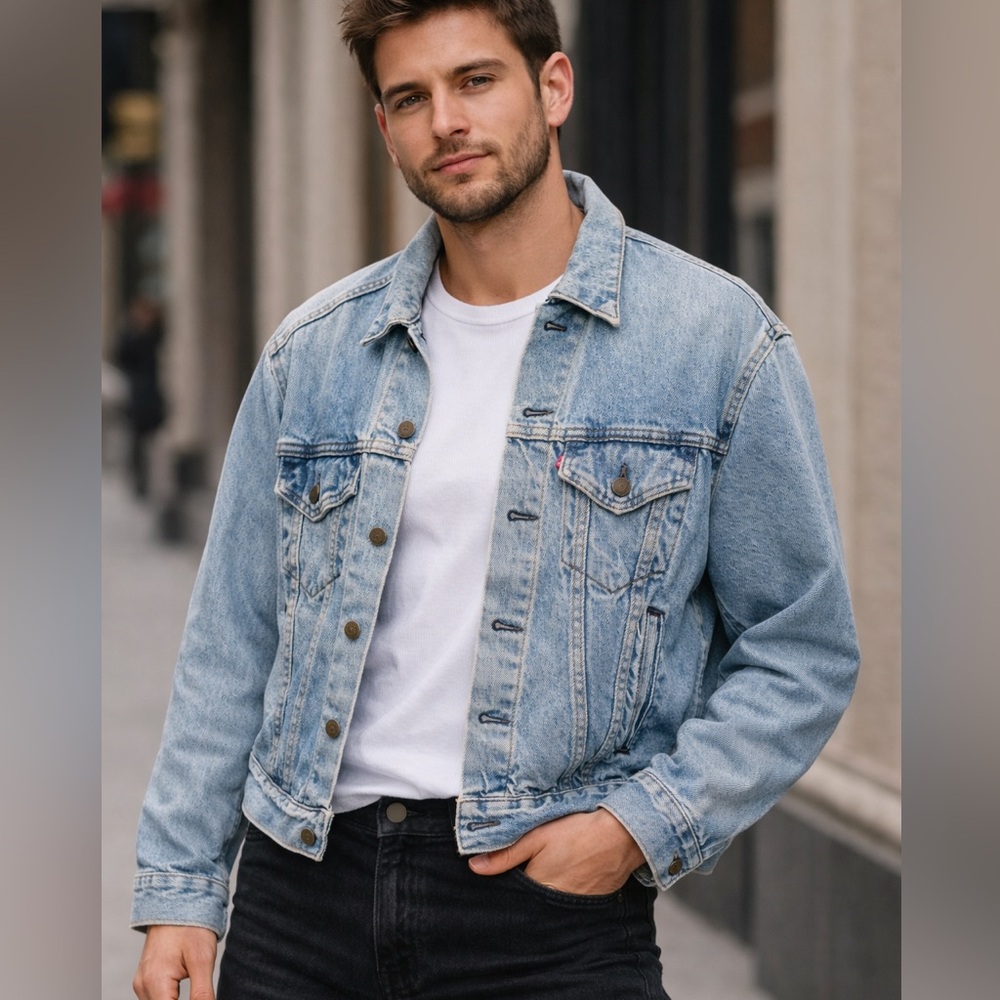 Levi’s 70506 Vintage Light Wash Denim Trucker Jacket – Size 46